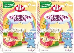 Regenbogen-Kuchen Backmischung