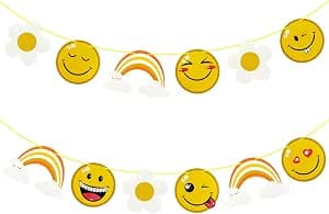 Smiley-Blumen-Girlande
