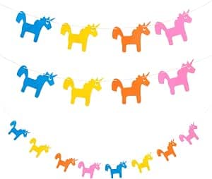 Einhorn-Girlande Bunt