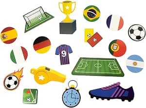 18x Fußball-Konfetti