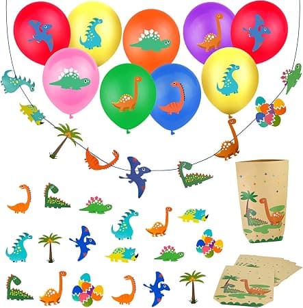 Umfangreiches Dino-Deko-Set
