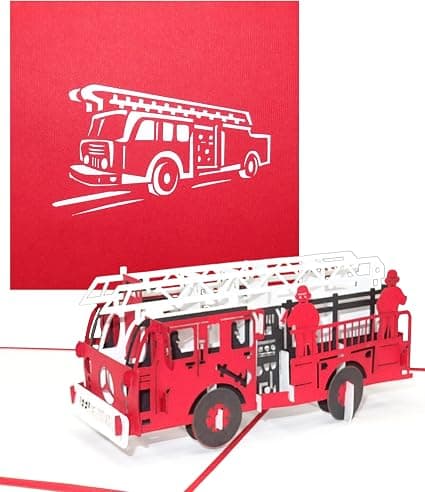 3D Pop-Up Karte "Feuerwehr"