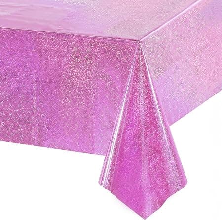 Glitzer-Tischdecke Pink